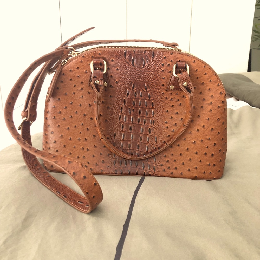 Crocodile look Vegan Leather handbag
